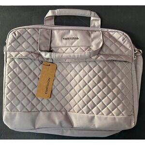 EMPSIGN Quilted Laptop Bag Messenger Bag Briefcase Carryall Elegant Rose Gold
